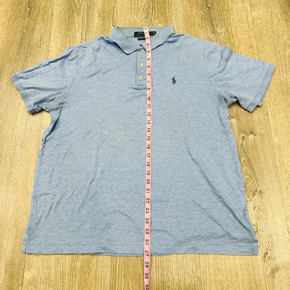Polo Ralph Lauren Polo Mens Large Light Blue Classic Fit Short Sleeve Polo Shirt